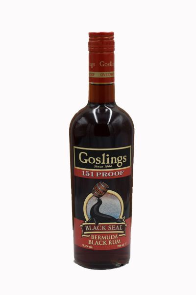 151 PROOF GOSLINGS BLACK BERMUDA RUM 700ML 75.5% VOL