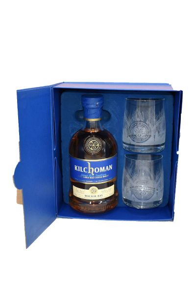 GIFT PACK KILCHOMAN MACHIR BAY +2 GLASSES 700ML 46%